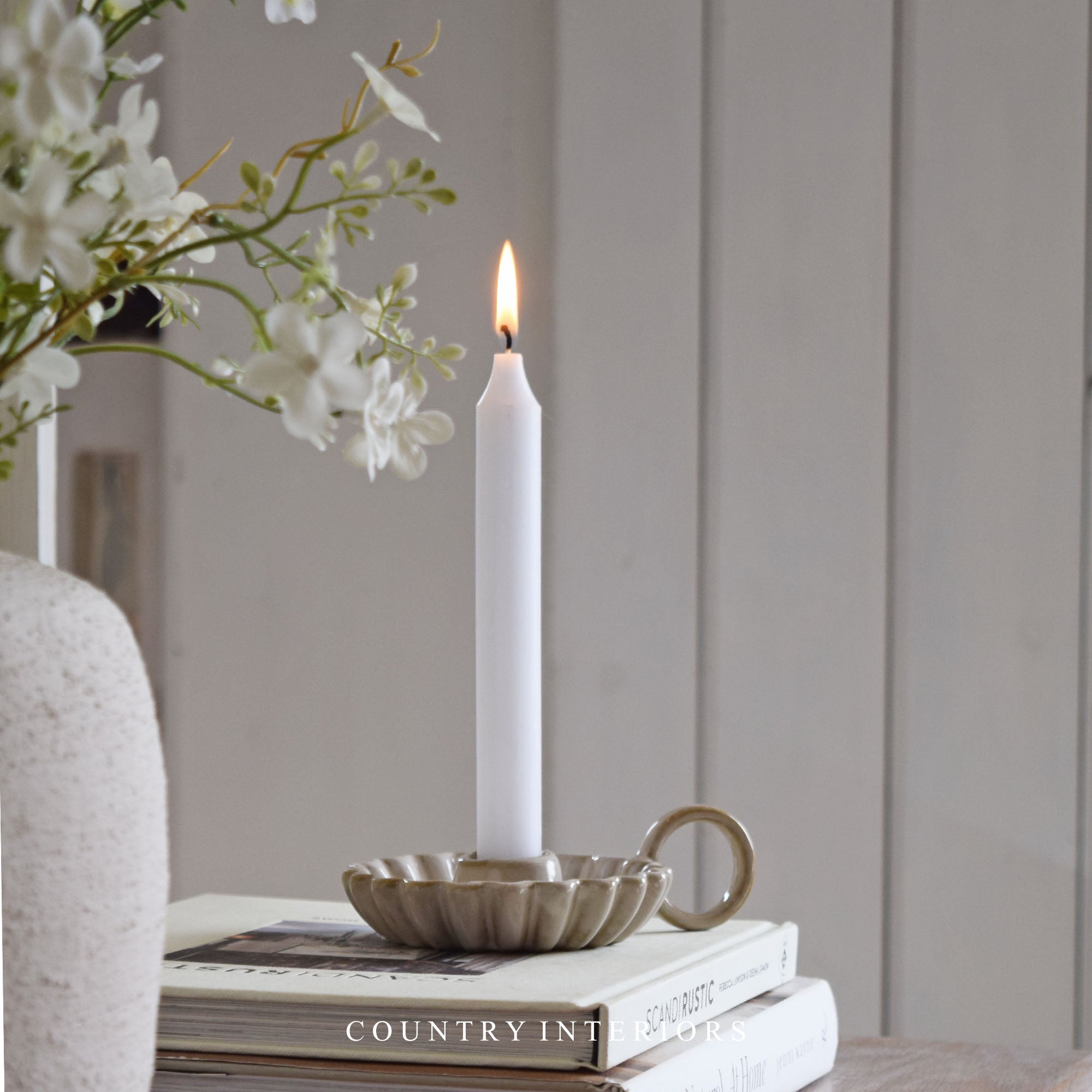 Scallop Edge Candle Holder