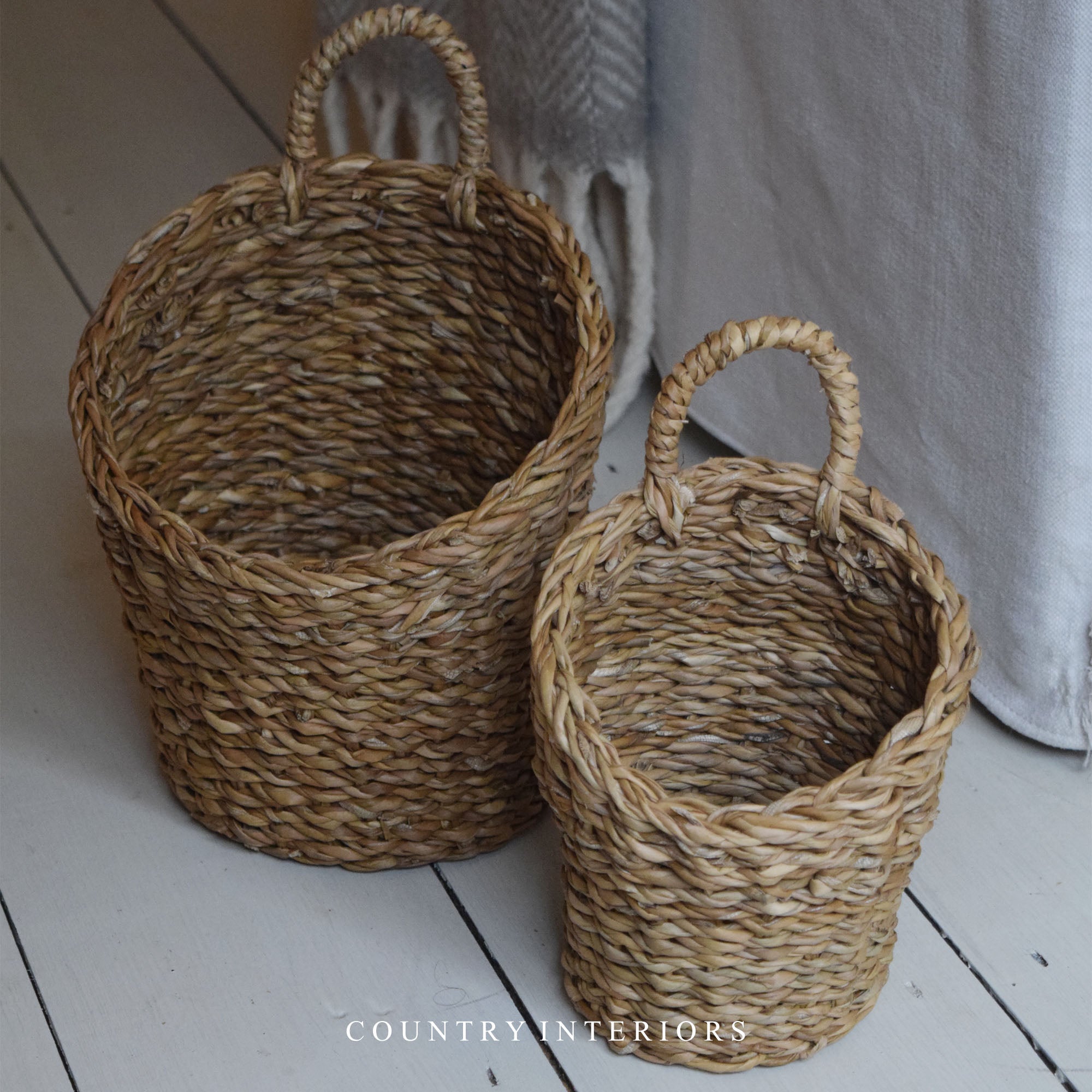 Seagrass hanging baskets - Two sizes