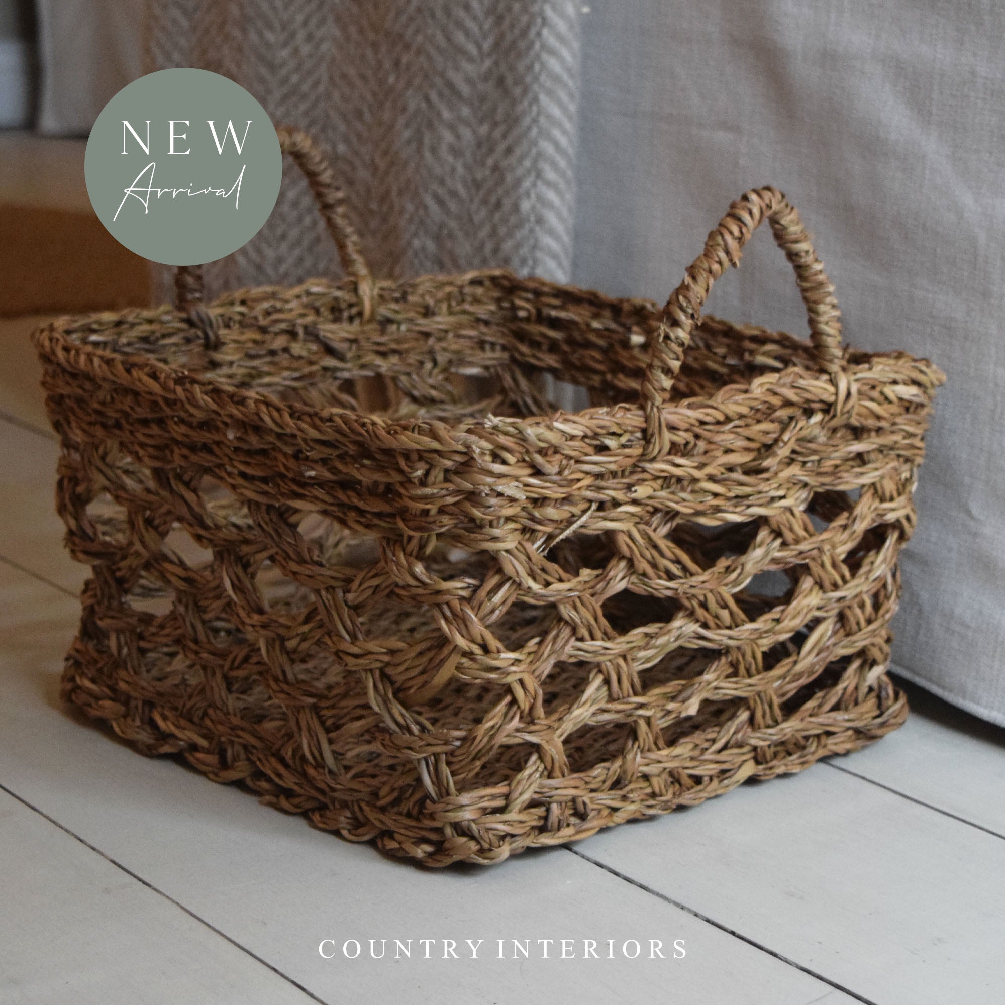 Seagrass storage basket - Two sizes