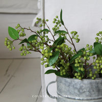 Tall Green Berry Spray - 69cm