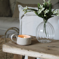 Stoneware Tealight Holder - Milk White
