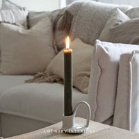 Stoneware Candle Holder - Milk White
