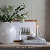 Stoneware Candle Holder - Milk White