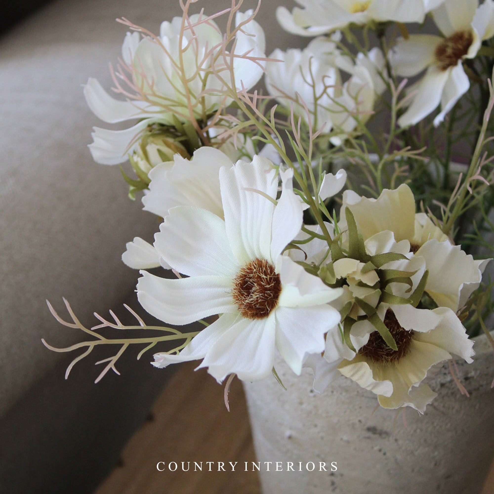 Cream Cosmos Flower Spray
