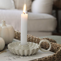 Scallop Edge Candle Holder