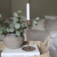 Vintage Rust Candle Holders - Two Sizes