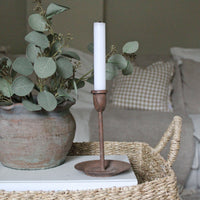 Vintage Rust Candle Holders - Two Sizes