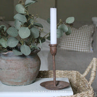 Vintage Rust Candle Holders - Two Sizes