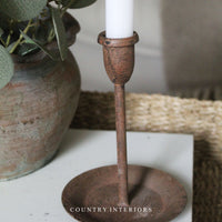 Vintage Rust Candle Holders - Two Sizes
