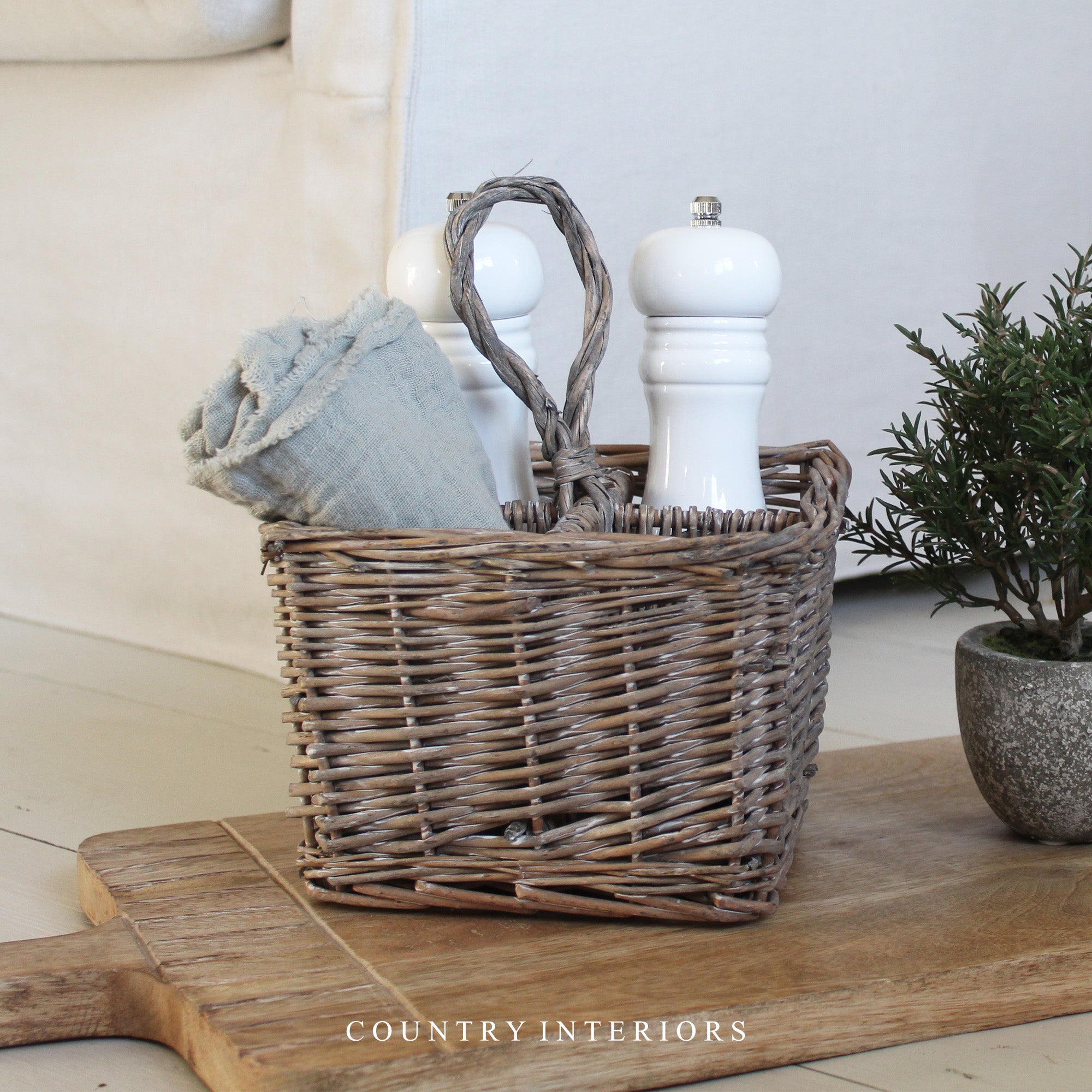 Wicker Cutlery Basket