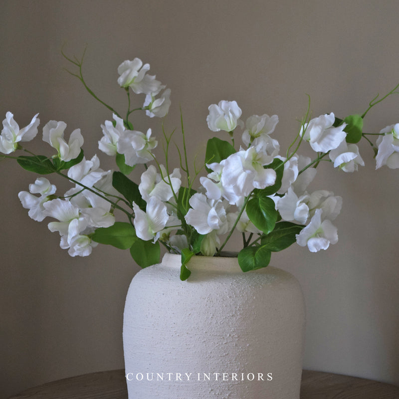 White Sweetpea Spray - 60cm