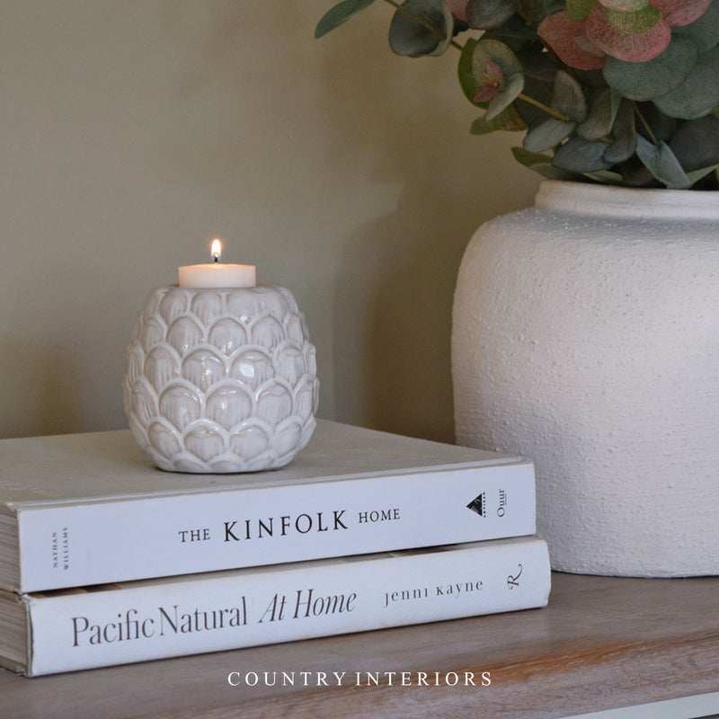 Ceramic Pinecone Tealight Holder