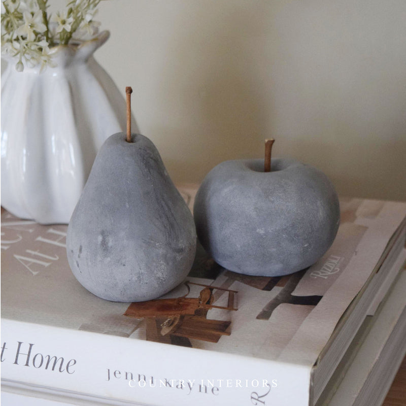 Concrete Apple & Pear Set