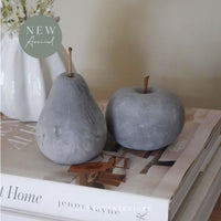 Concrete Apple & Pear Set