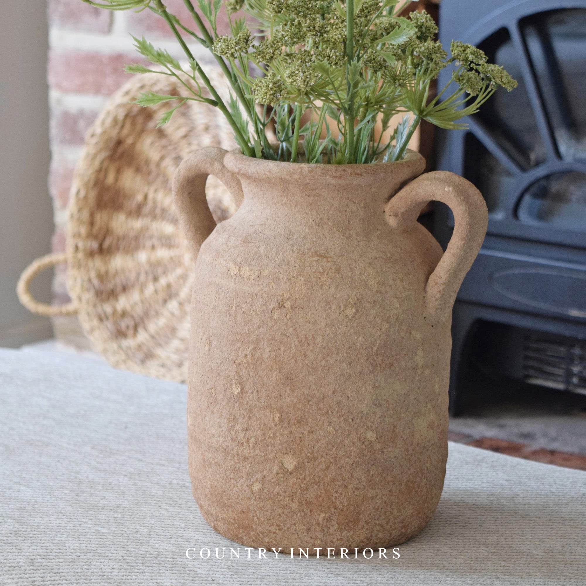 Rustic Vase with Handles