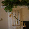 Antique Brass Bell Garland on Velvet Ribbon