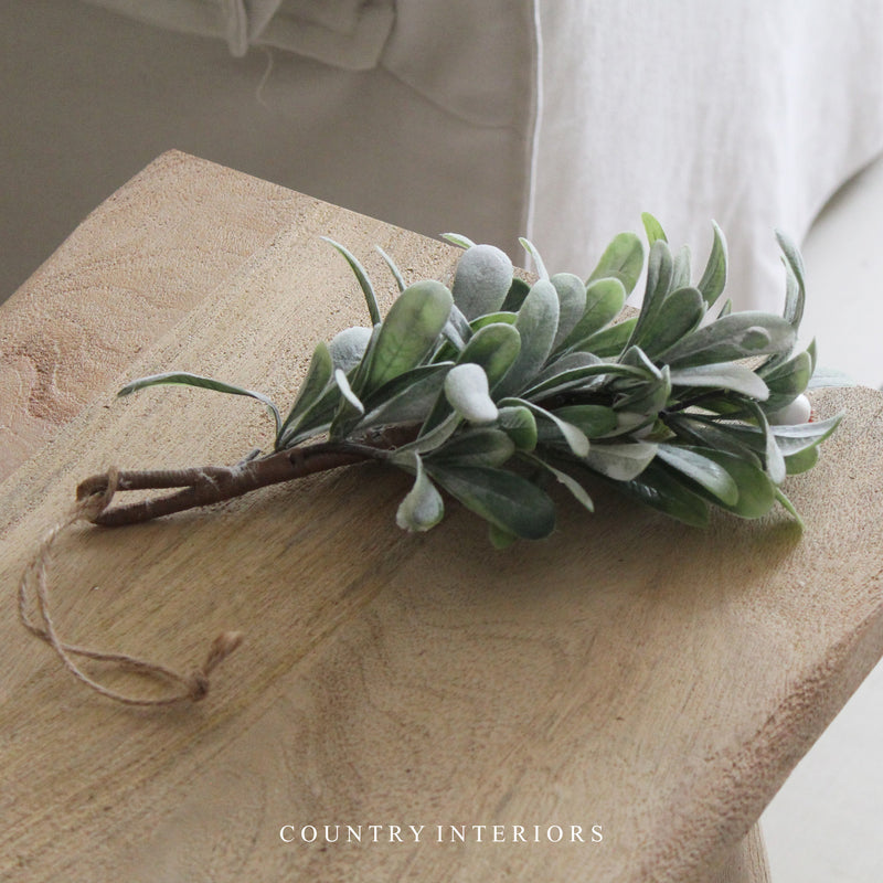 Hanging Frosted Mistletoe