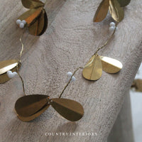 Gold Leaf & White Berry Garland