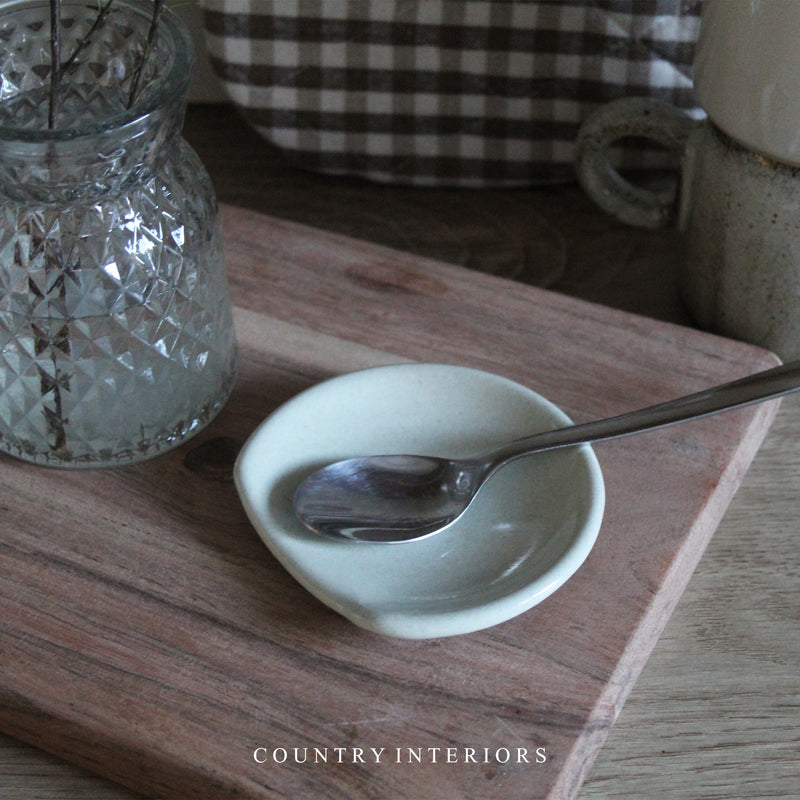 Stoneware Spoon Rest in Milk White
