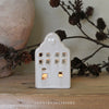 White Ceramic Tealight House - Two Designs