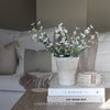 Cream Blossom Spray - 45cm