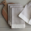 Herringbone Napkins in Taupe - Set of Four