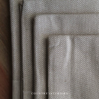 Herringbone Napkins in Taupe - Set of Four