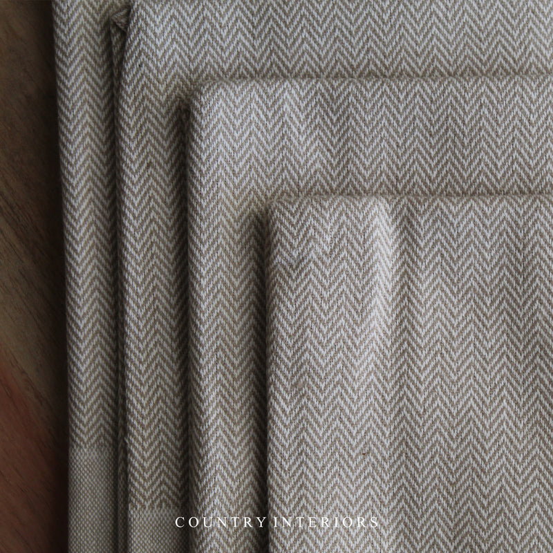 Herringbone Napkins in Taupe - Set of Four