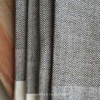 Herringbone Napkins in Burnt Olive - Set of Four