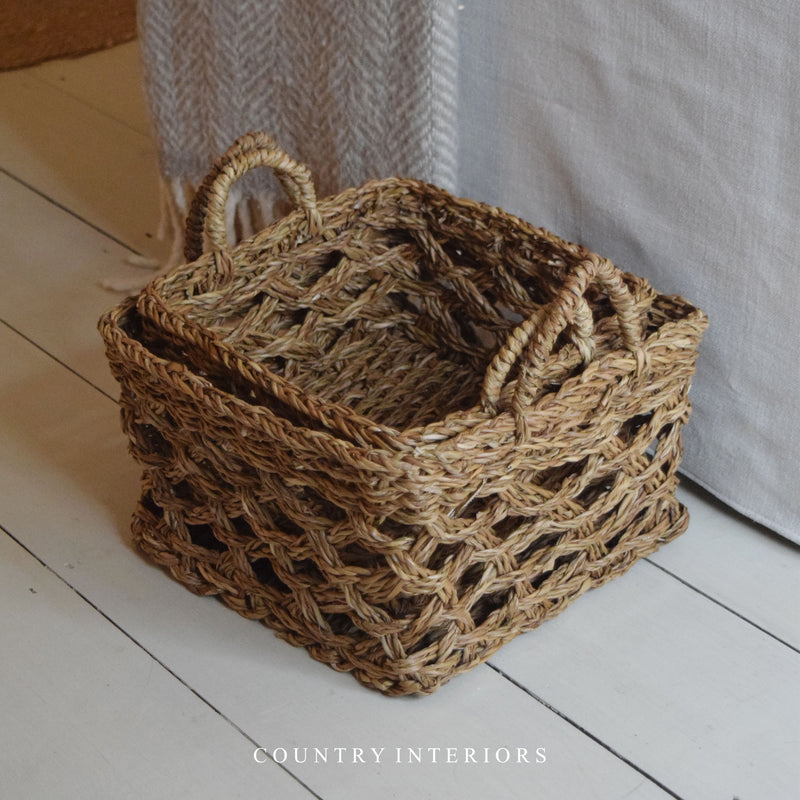 Seagrass storage basket - Two sizes