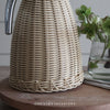 Poly Rattan Flask in Natural