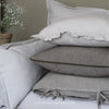 Linen Cushion with Ties Feather Inner