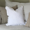 White Ruffle Cushion Feather Inner