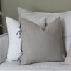 Linen Cushion with Ties Feather Inner