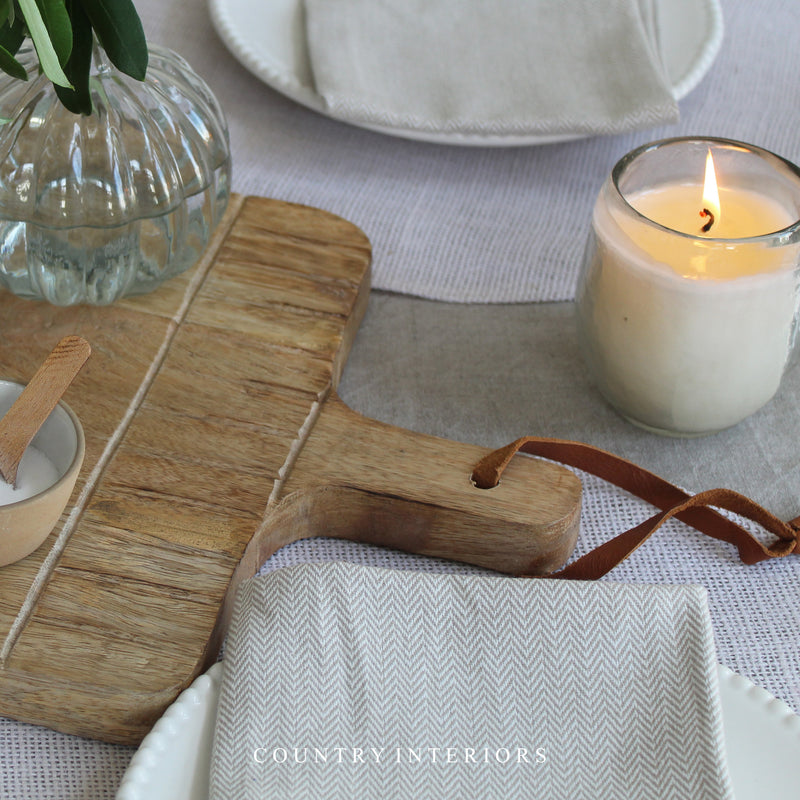 Carved Mango Wood Chopping Board - Tall