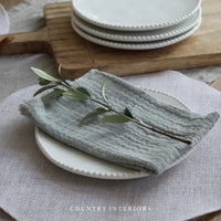 Ash Grey Cotton Napkins - Set of Four