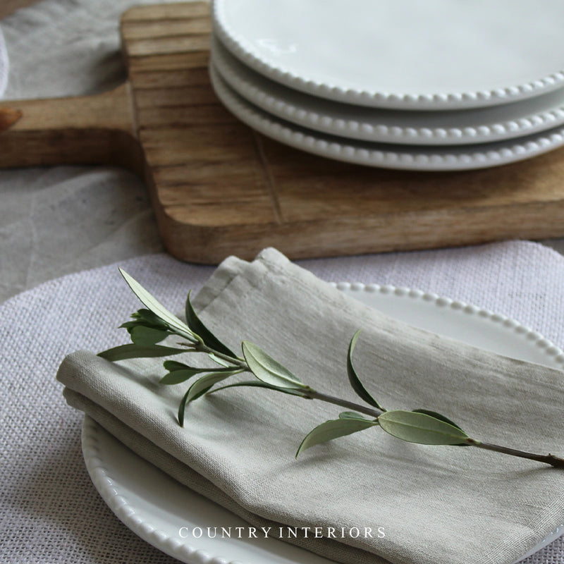 Stonewashed Linen Napkin in Taupe - Set of Four