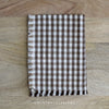 Gingham Napkins in Earth Brown - Set of Four