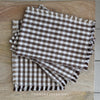 Gingham Napkins in Earth Brown - Set of Four