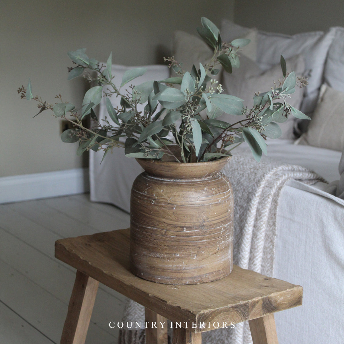 Stanton Stoneware Vase Tall - January 2024