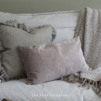 Velvet Cushion in Taupe - 30 x 50cm