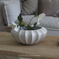 Blythe Stoneware Planter Off White