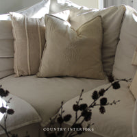 Crown Cushion in Ecru - 50x50cm