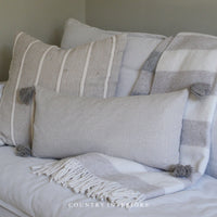 Herringbone Cushion in Taupe - Two Sizes