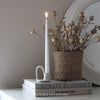 LED Tapered Dinner Candles in White - Set of Two