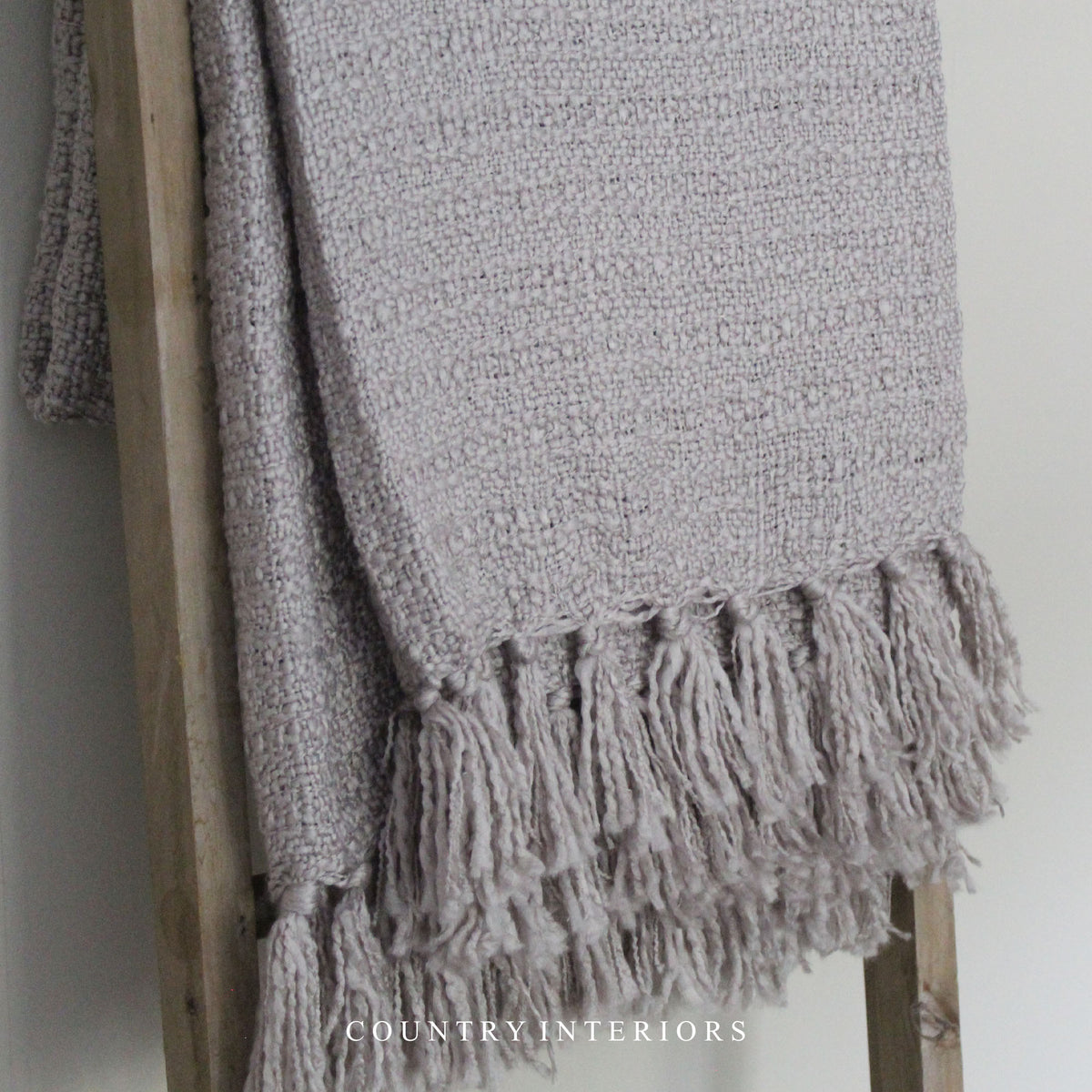 Textured Throw with Tassels