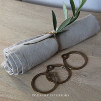 Stonewashed Linen Napkin in Taupe - Set of Four