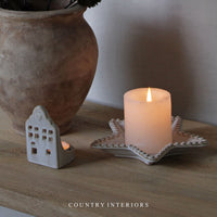 White Ceramic Tealight House - Two Designs
