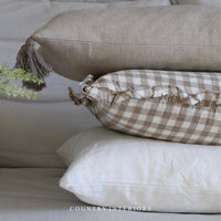 Embroidered Bee Linen Cushion Feather Inner