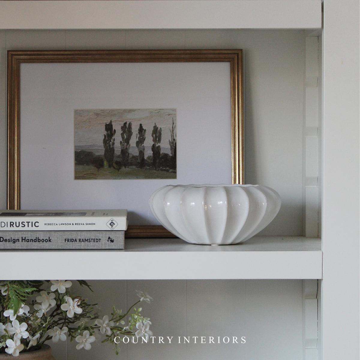 Blythe Stoneware Planter Off White